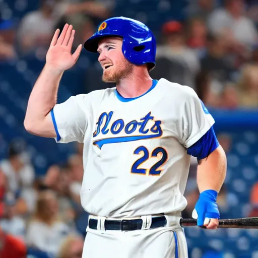 Prompt: pete alonso polar bear