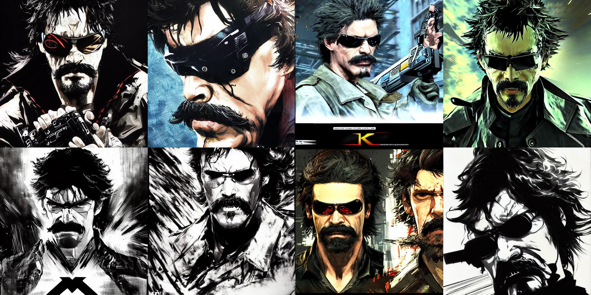 Prompt: doctordisrespect, 8 k, intense, violence, speed, momentum, by yoji shinkawa
