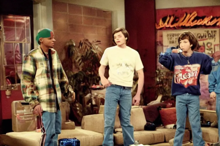 Image similar to eminem rapping in episode of that 7 0 s show, hd image