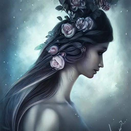 Image similar to just art for dark metal music, no words, no letters, no people, only art by anna dittmann