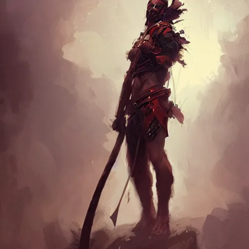 Prompt: Vine warrior, holding an axe, by Greg Rutkowski, digital art, trending on artstation