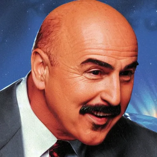 Prompt: Dr. Phil is Hellraiser, storms, angry, chaotic, fire, lava, rapture, holy, stinky, Norman Rockwell, Thomas Kinkade,