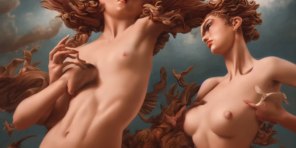 Image similar to dreamscape, female, luis ricardo falero, vivid colors, anatomical, highly detailed sculpture, intricate detailed, ommatidia, 8 k, cinematic atmosphere, post - processing