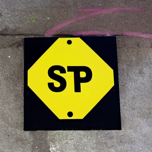 Image similar to stop sign spray painted on a wall