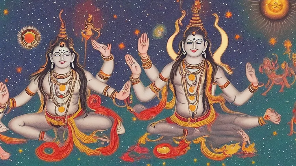 Image similar to the cosmic dance of lord shiva