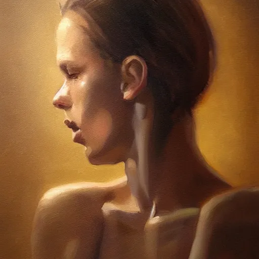 Image similar to half book half human, oil painting, artstation, dramatic lighting,, beautiful