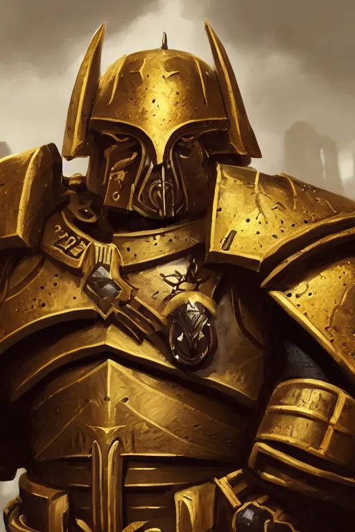 Image similar to armor portrait heros warhammer 4 0 k horus heresy fanart - the primarchs emperor by johannes helgeson animated with vfx concept artist & illustrator global illumination ray tracing hdr fanart arstation zbrush central hardmesh 8 k octane renderer comics stylized