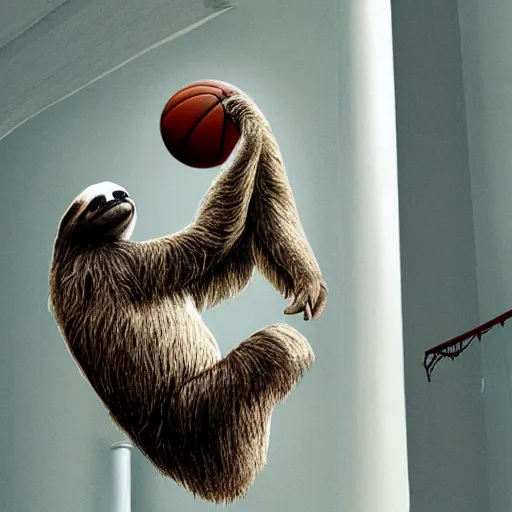 Image similar to sloth playing basketball