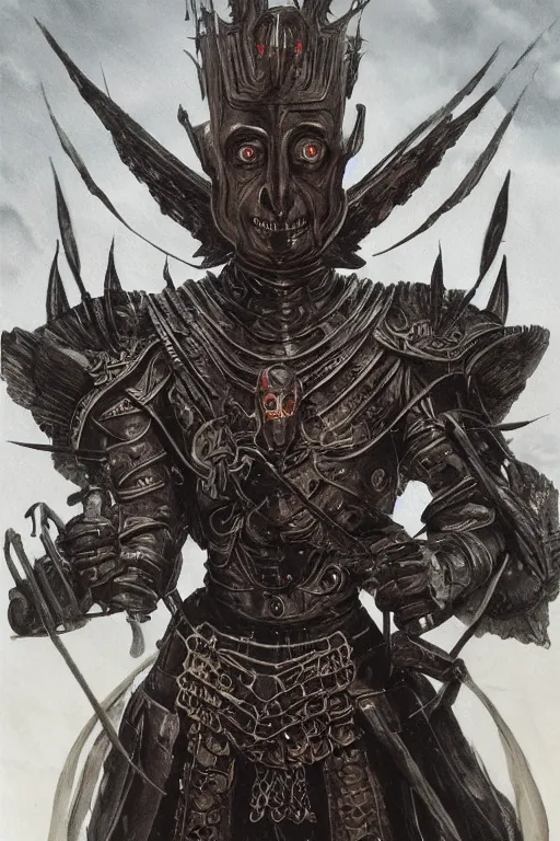 Image similar to full body concept art of Count Orlok wearing Polish Winged Hussars armor made with porcelain by Jeff Easley and Peter Elson + beautiful eyes, beautiful face + symmetry face + galaxy + gothic, surreal, dread + highly detailed, intricate complexity, epic composition, magical atmosphere + masterpiece, award winning + trending on artstation + shallow depth of field