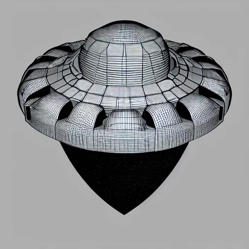 Prompt: retro 3d cell shaded alien spaceship