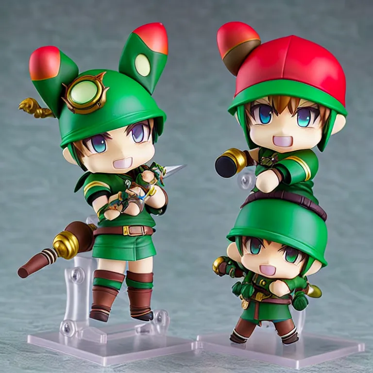 Image similar to teemo league of legends, an anime nendoroid of teemo, figurine, detailed product photo