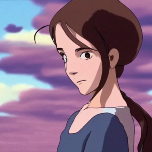 Prompt: Film still of Emma Watson, from Spirited Away (Studio Ghibli anime from 2001)