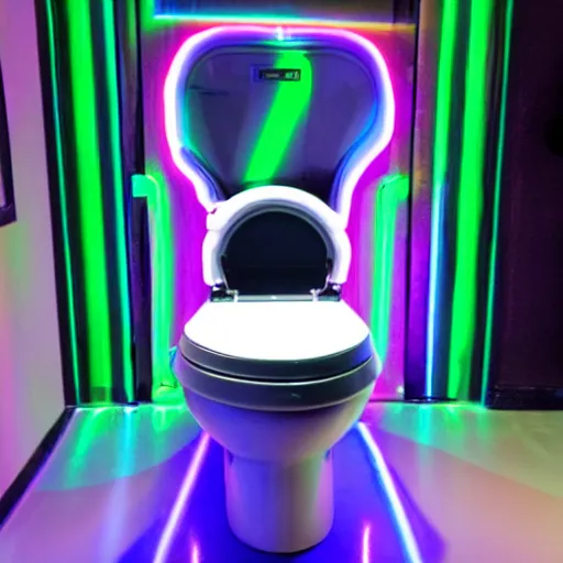 Image similar to RGB gaming toilet