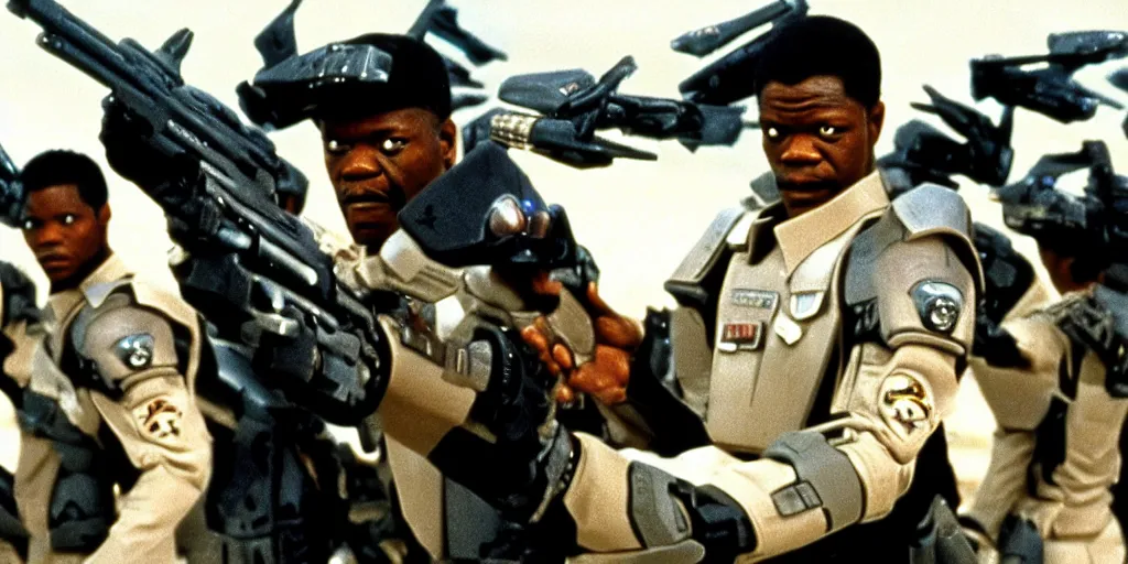 Image similar to samuel jackson in starship troopers