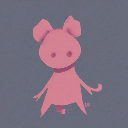 Image similar to minimalistic piglet