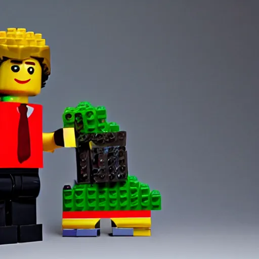 Image similar to Micheal Cera made of Legos