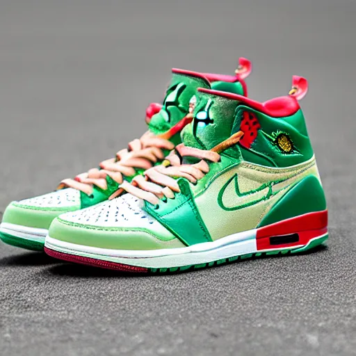 Prompt: jordan sneakers based off cactus