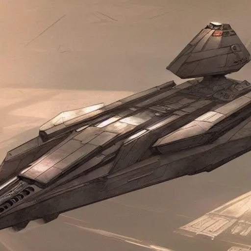 Image similar to star wars ship, concept art