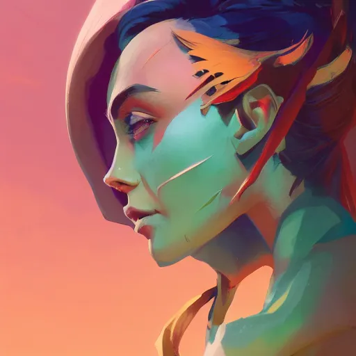 Image similar to profile portrait, maya ali mage, gloomhaven, dynamic lighting, gaudy colors, octane render aesthetic, matte painting concept art, official fanart behance hd artstation by jesper ejsing, by rhads and makoto shinkai and lois van baarle and ilya kuvshinov and rossdraws