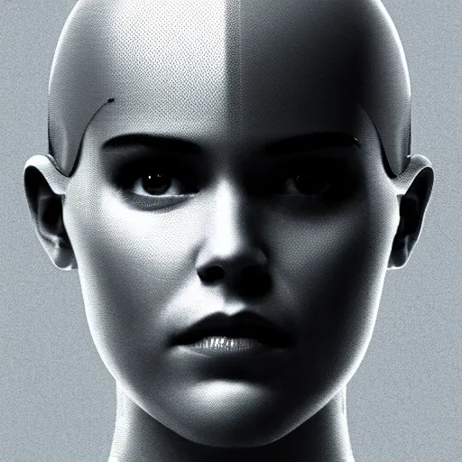 Image similar to transparent head from the movie ex machina