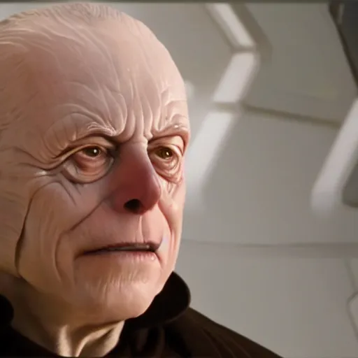 Image similar to elon musk as emperor palpatine as seen in stars wars episode 3 , 8k resolution, full HD, cinematic lighting, award winning, anatomically correct