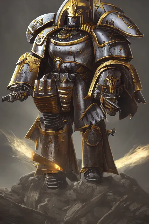 Image similar to armor portrait heros warhammer 4 0 k horus heresy fanart - the primarchs emperor by johannes helgeson animated with vfx concept artist & illustrator global illumination ray tracing hdr fanart arstation zbrush central hardmesh 8 k octane renderer comics stylized