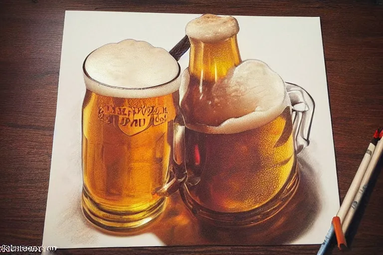 Prompt: beer, fantasy, pencil art, ultra realistic!!!, clear weather, golden hour, sharp focus