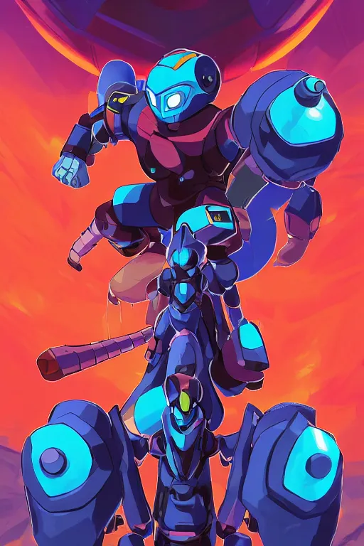 Image similar to robot ninja mask helmet megaman x zero rockman 2 0 2 2 switch game boss legacy collection fanart artsation, art gta 5 comics, behance hd by jesper ejsing, by rhads, makoto shinkai and lois van baarle, ilya kuvshinov, rossdraws global illumination ray tracing