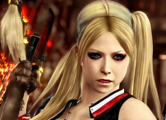 Image similar to Avril Lavigne as a playable character in Dead or Alive, detailed game screenshot 4K