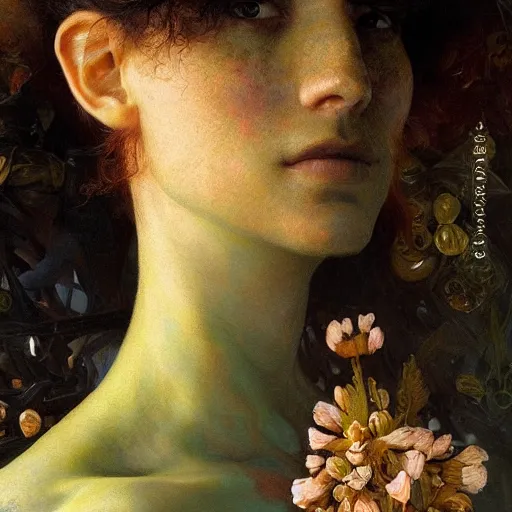 Image similar to epic masterpiece full body portrait a head with many screaming faces, beautiful faces and flawless skin, perfect hands, emeralds by Edgar Maxence and Ross Tran and Michael Whelan