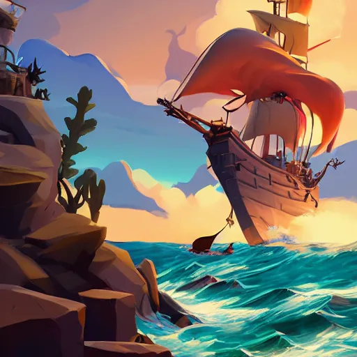 Image similar to painting jack the pirate mermaid on sea of thieves game avatar hero smooth face median photoshop filter cutout vector behance hd by jesper ejsing, by rhads, makoto shinkai and lois van baarle, ilya kuvshinov, rossdraws, illustration, art by ilya kuvshinov and gustav klimt