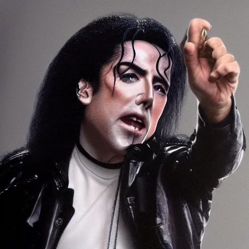 Image similar to nicolas cage as michael jackson, realism, photo