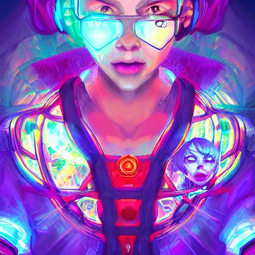 Image similar to skill magic geek inside matrix deepdream radiating a glowing aura stuff loot legends stylized digital illustration video game icon artstation lois van baarle, ilya kuvshinov, rossdraws,