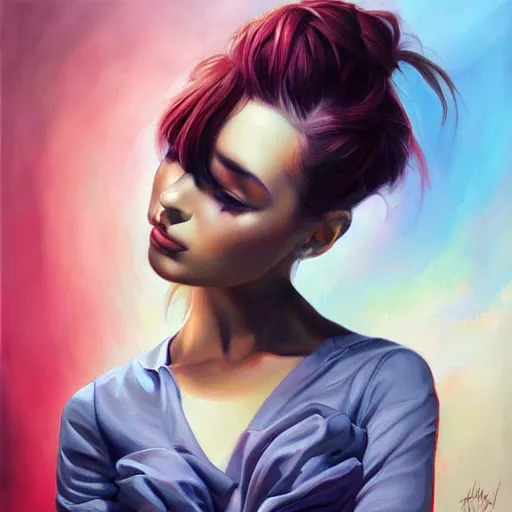 Prompt: a beautiful painting representative of the art style of artgerm