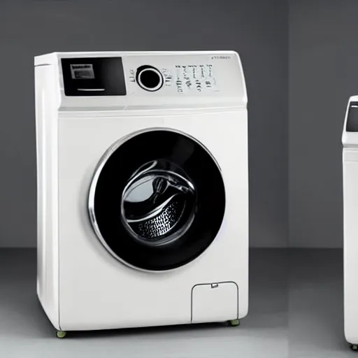 Prompt: sentient robotic washing machine