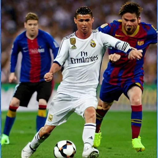 Image similar to Ronaldo or Messi?