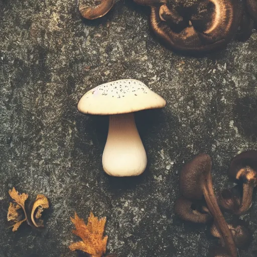 Prompt: photo of a mushroom iphone