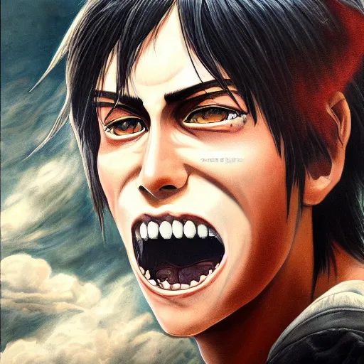 attack on titan eren titan form face