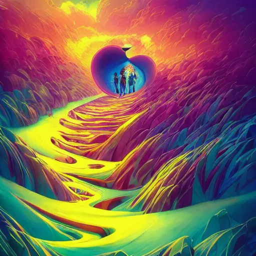 Prompt: weird cool beautiful 3 d, full spectrum of strong colours cyril rolando and victo ngai with colourful shadows, textures, award winning hdr, abstract cool beautiful serene sublime landscape by turner and michael whelan and matthias grunewald, colourful shadows, natural forms, beautiful clear sharp tiny details, artstation 8 k