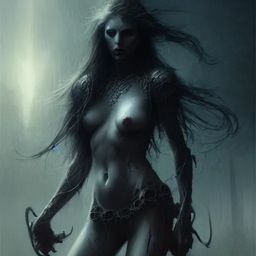 Prompt: banshee, character portrait, sharp, digital matte painting, art by luis royo, greg rutkowski, wlop, dramatic lighting, trending on artstation