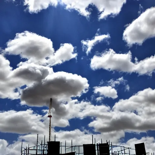 Image similar to clouds in the shape of a construction site