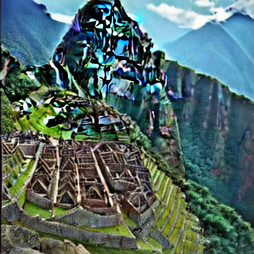 Image similar to machu picchu art, fir trees, intricate details, epic scale, insanely complex, 8 k, sharp focus, hyperrealism, very realistic, by greg rutowski