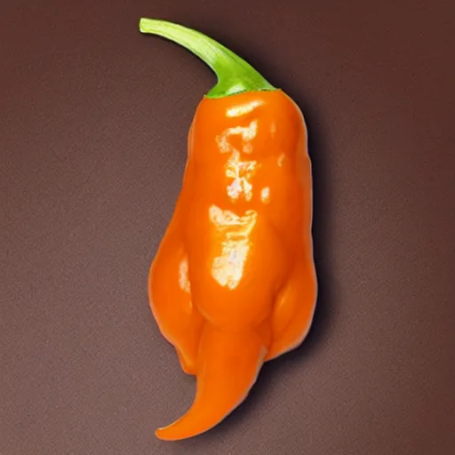 Prompt: A habanero shaped like the head of Bart Simpson