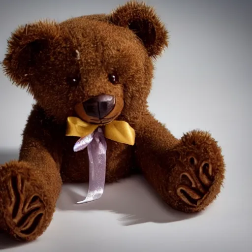 Prompt: a teddy bear in hospice