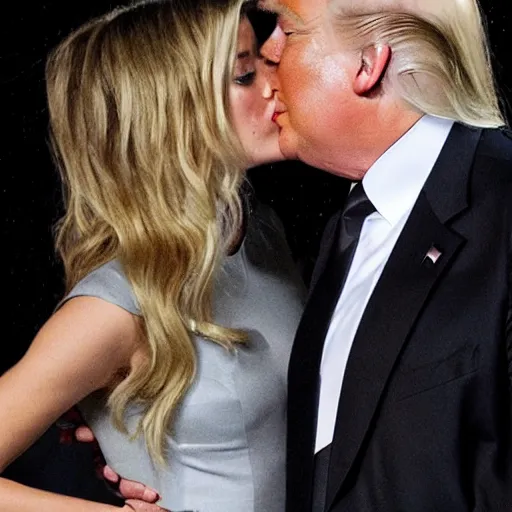 Image similar to amber heard kissing donald trump