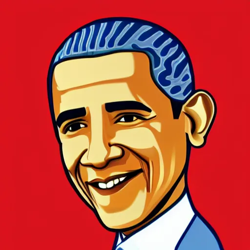 Image similar to Little Barack Obama sticker illustration