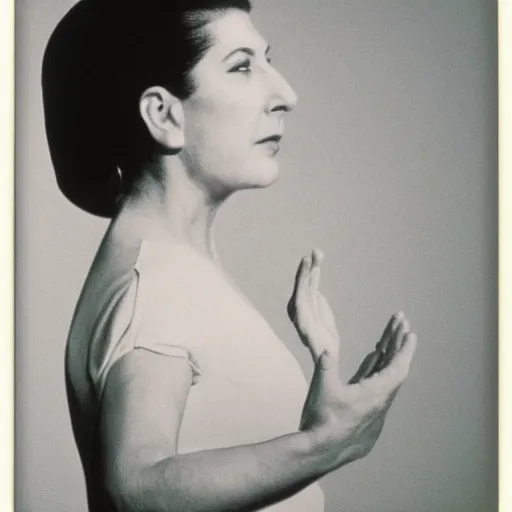 Prompt: marina abramovic performance in 1 9 7 0 called love and hate, polaroid photo, pinterest polaroid photo, ultradetailed