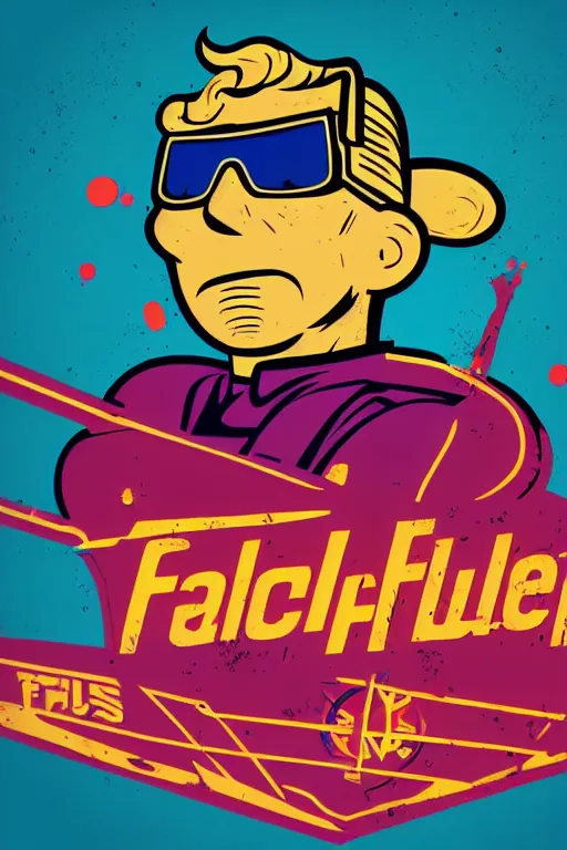 Image similar to fallout 7 6 retro futurist illustration art by butcher billy, sticker, colorful, illustration, highly detailed, simple, smooth and clean vector curves, no jagged lines, vector art, smooth andy warhol style