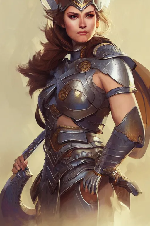 Image similar to amazon valkyrie athena, d & d, fantasy, portrait, highly detailed, headshot, digital painting, trending on artstation, concept art, sharp focus, illustration, art by artgerm and greg rutkowski and magali villeneuve