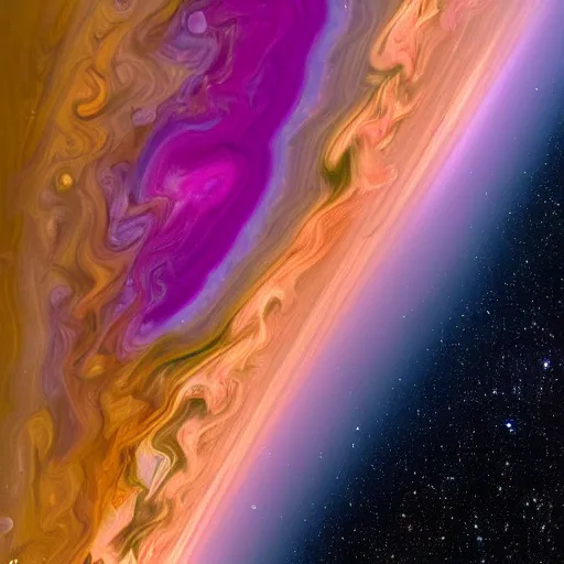 Prompt: NASA photo of a pink and violet jupiter